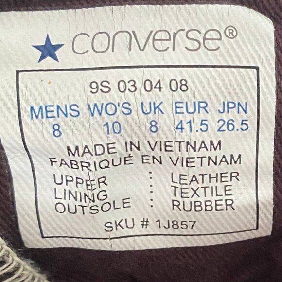 Converse Chuck Taylor All Star Hi Top , Men's 8 , Women's 10 - Picture 5 of 8